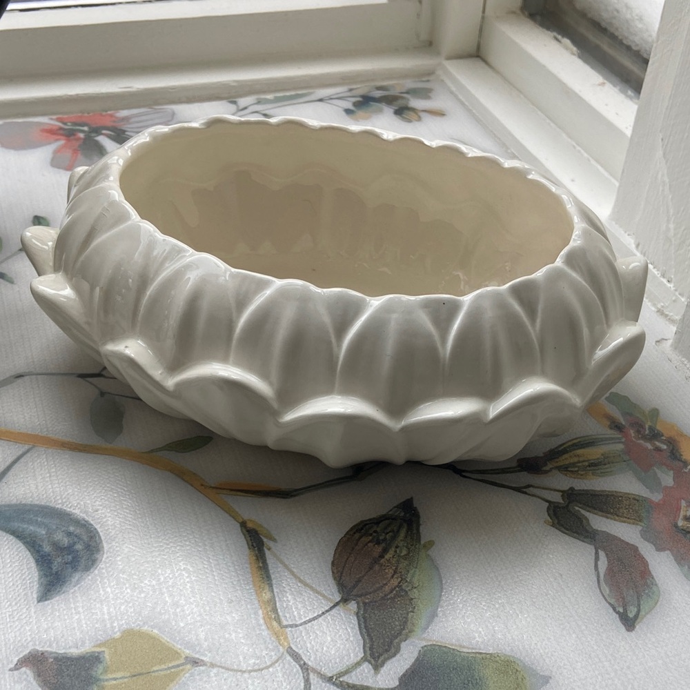 Spode Imperial Fancies White Leaf Bowl - Vintage Candy or Trinket Dish